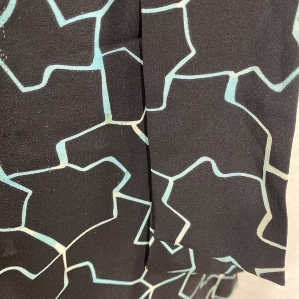 DVF Edna black blue white dolman sleeve blouson silk tie side blouson dress MM10 - Picture 12 of 15